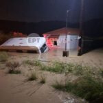 Foinikounda’da sel suları yayıldı; sakinler ve turistler tahliye edildi